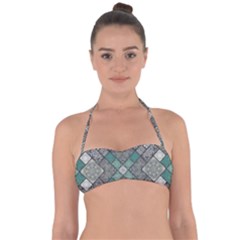 Mandala Decoration Floral Flower Indian Design Pattern Halter Bandeau Bikini Top by Ravend