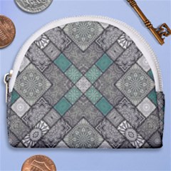 Mandala Decoration Floral Flower Indian Design Pattern Horseshoe Style Canvas Pouch by Ravend