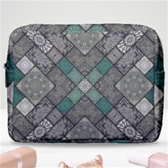 Mandala Decoration Floral Flower Indian Design Pattern Make Up Pouch (large) by Ravend