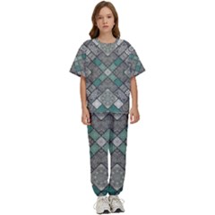 Mandala Decoration Floral Flower Indian Design Pattern Kids  Tee And Pants Sports Set by Ravend