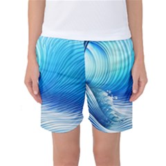 Nature s Beauty; Ocean Waves Women s Basketball Shorts