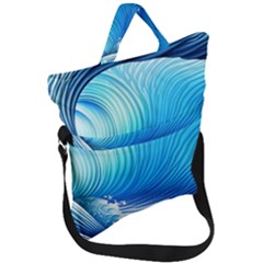 Nature s Beauty; Ocean Waves Fold Over Handle Tote Bag by GardenOfOphir