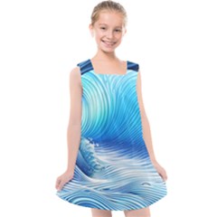 Nature s Beauty; Ocean Waves Kids  Cross Back Dress by GardenOfOphir