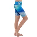 Nature s Beauty; Ocean Waves Kids  Lightweight Velour Cropped Yoga Leggings View3