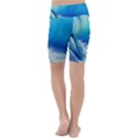 Nature s Beauty; Ocean Waves Kids  Lightweight Velour Cropped Yoga Leggings View4