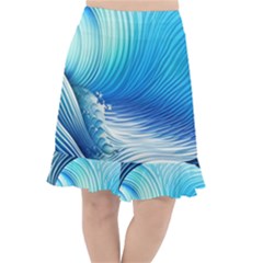 Nature s Beauty; Ocean Waves Fishtail Chiffon Skirt by GardenOfOphir