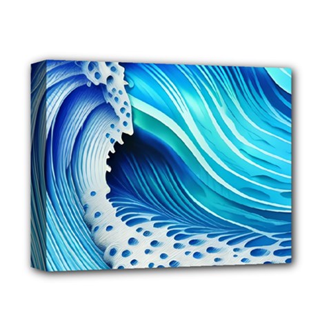 Blue Water Reflections Deluxe Canvas 14  X 11  (stretched) by GardenOfOphir