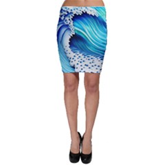 Blue Water Reflections Bodycon Skirt by GardenOfOphir