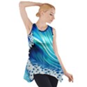 Blue Water Reflections Side Drop Tank Tunic View1