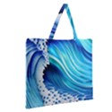 Blue Water Reflections Zipper Large Tote Bag View2