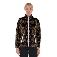 Pattern Seamless Gold 3d Abstraction Ornate Women s Bomber Jacket by Ravend