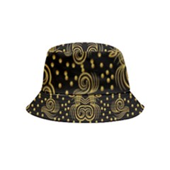 Pattern Seamless Gold 3d Abstraction Ornate Inside Out Bucket Hat (kids) by Ravend