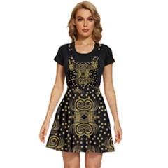 Pattern Seamless Gold 3d Abstraction Ornate Apron Dress by Ravend