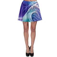 Majestic Ocean Waves Skater Skirt by GardenOfOphir