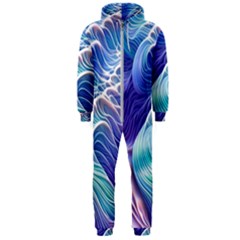 Majestic Ocean Waves Hooded Jumpsuit (men)