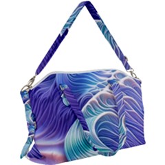 Majestic Ocean Waves Canvas Crossbody Bag by GardenOfOphir