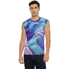 Majestic Ocean Waves Men s Raglan Cap Sleeve Tee by GardenOfOphir