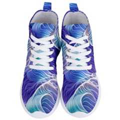 Majestic Ocean Waves Women s Lightweight High Top Sneakers by GardenOfOphir