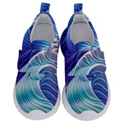 Majestic Ocean Waves Kids  Velcro No Lace Shoes by GardenOfOphir