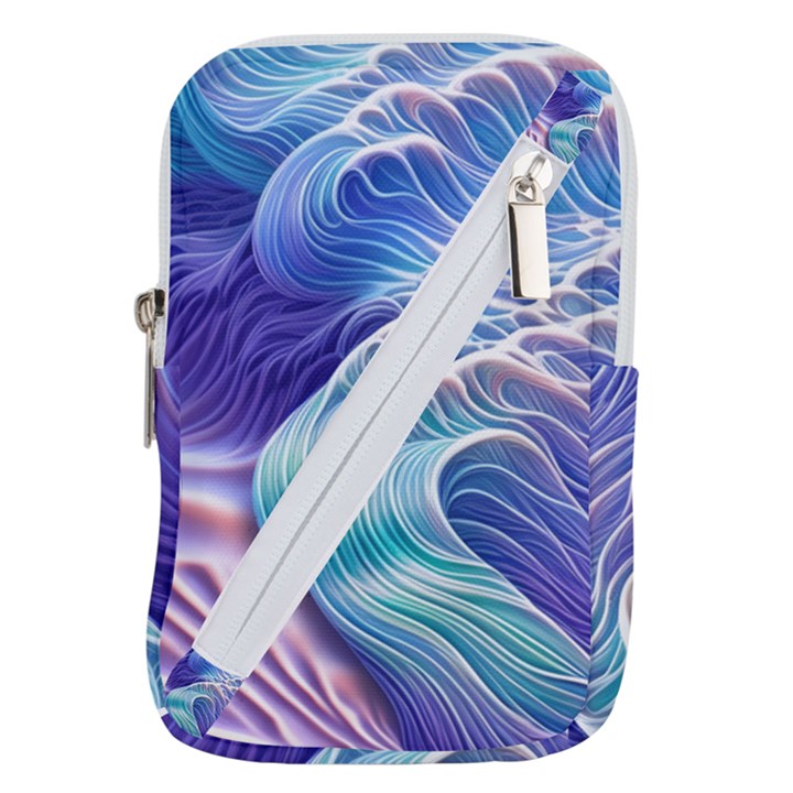 Majestic Ocean Waves Belt Pouch Bag (Large)