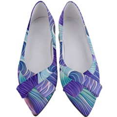 Majestic Ocean Waves Women s Bow Heels by GardenOfOphir