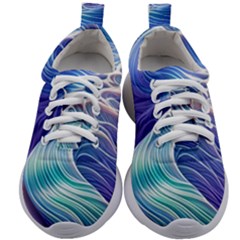 Majestic Ocean Waves Kids Athletic Shoes by GardenOfOphir