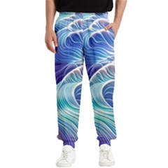 Majestic Ocean Waves Men s Elastic Waist Pants by GardenOfOphir