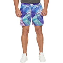 Majestic Ocean Waves Men s Runner Shorts by GardenOfOphir