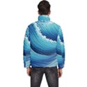 Simple Summer Wave Pattern Men s Puffer Bubble Jacket Coat View4