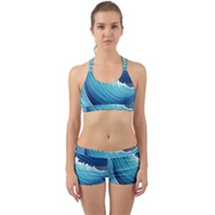 Simple Summer Wave Pattern Back Web Gym Set by GardenOfOphir