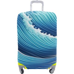 Simple Summer Wave Pattern Luggage Cover (large) by GardenOfOphir