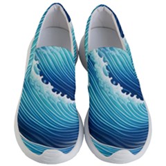 Simple Summer Wave Pattern Women s Lightweight Slip Ons by GardenOfOphir