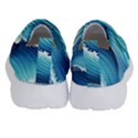 Simple Summer Wave Pattern Kids  Velcro No Lace Shoes View4