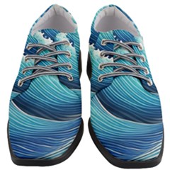 Simple Summer Wave Pattern Women Heeled Oxford Shoes by GardenOfOphir