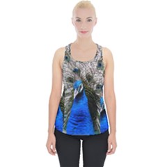 Peacock Bird Animal Feather Nature Colorful Piece Up Tank Top by Ravend