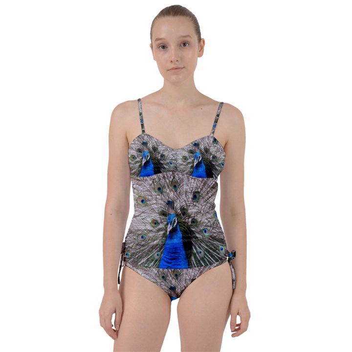 Peacock Bird Animal Feather Nature Colorful Sweetheart Tankini Set