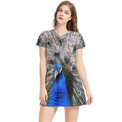 Peacock Bird Animal Feather Nature Colorful Women s Sports Skirt by Ravend