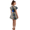 Peacock Bird Animal Feather Nature Colorful Flutter Sleeve Wrap Dress View2