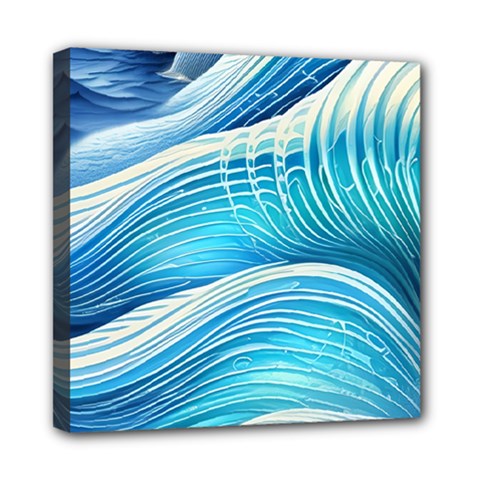 Sea Of Blue Mini Canvas 8  X 8  (stretched) by GardenOfOphir