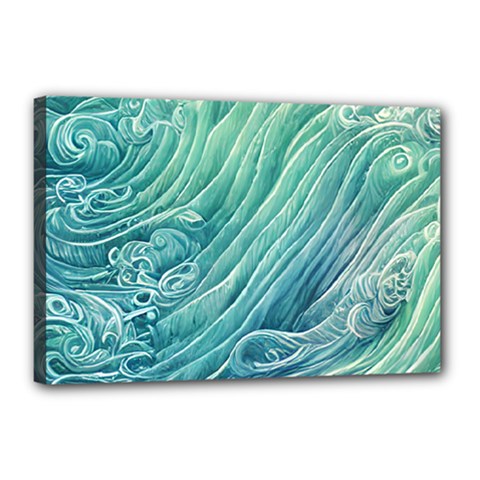 Wave Of The Ocean Canvas 18  X 12  (stretched) by GardenOfOphir