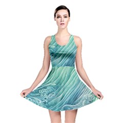 Wave Of The Ocean Reversible Skater Dress by GardenOfOphir