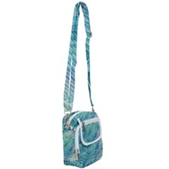 Wave Of The Ocean Shoulder Strap Belt Bag by GardenOfOphir