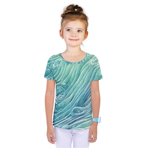 Wave Of The Ocean Kids  One Piece Tee by GardenOfOphir