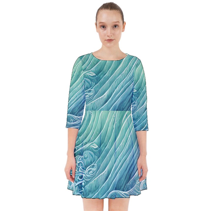 Wave Of The Ocean Smock Dress