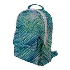 Wave Of The Ocean Flap Pocket Backpack (large) by GardenOfOphir