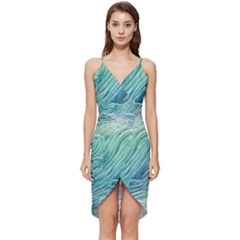 Wave Of The Ocean Wrap Frill Dress by GardenOfOphir