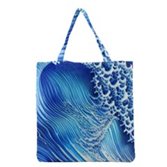 Wave Beach Iii Grocery Tote Bag by GardenOfOphir