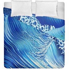 Wave Beach Iii Duvet Cover Double Side (king Size) by GardenOfOphir