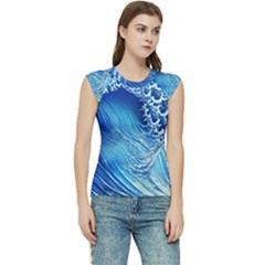 Wave Beach Iii Women s Raglan Cap Sleeve Tee by GardenOfOphir