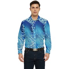 Wave Beach Iii Men s Long Sleeve  Shirt by GardenOfOphir